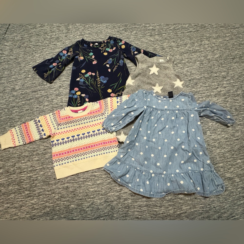 Baby Gap Size 3 - lot of 3 dresses and 1 sweater